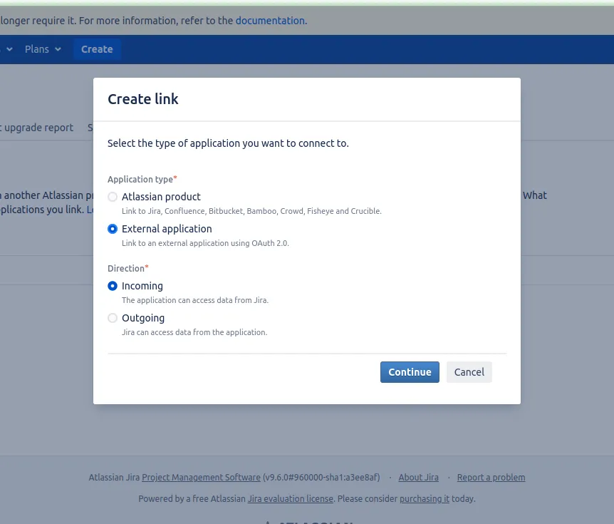 A Spike incident with the option to create a Jira issue on the connected self-hosted instance