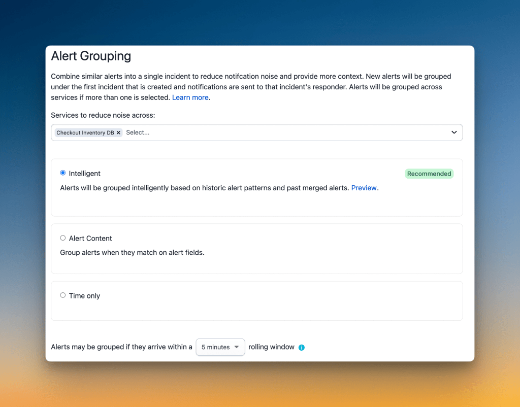 PagerDuty’s intelligent alert grouping