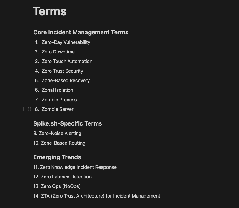 Terms for letter "Z"