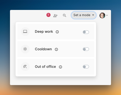 Spike’s work modes