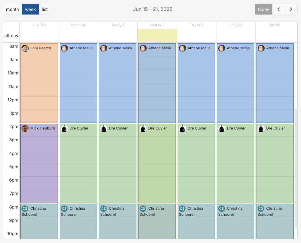 Follow-the-sun on-call schedule