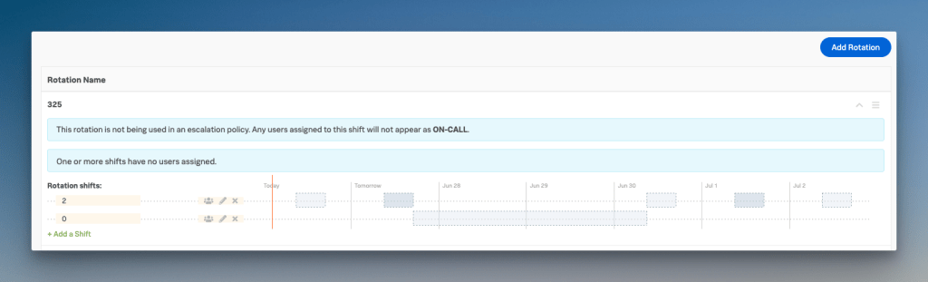 Editing on-call rotation in Splunk OnCall