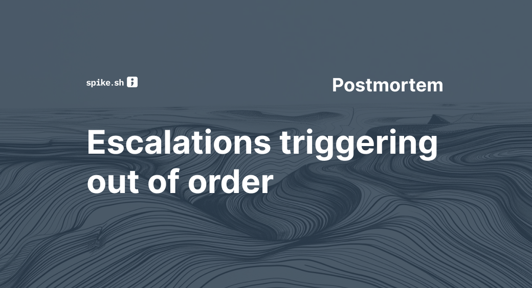 Postmortem of escalations triggering out of order