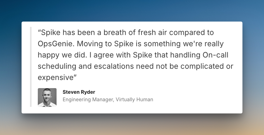 Spike's customer testimonial