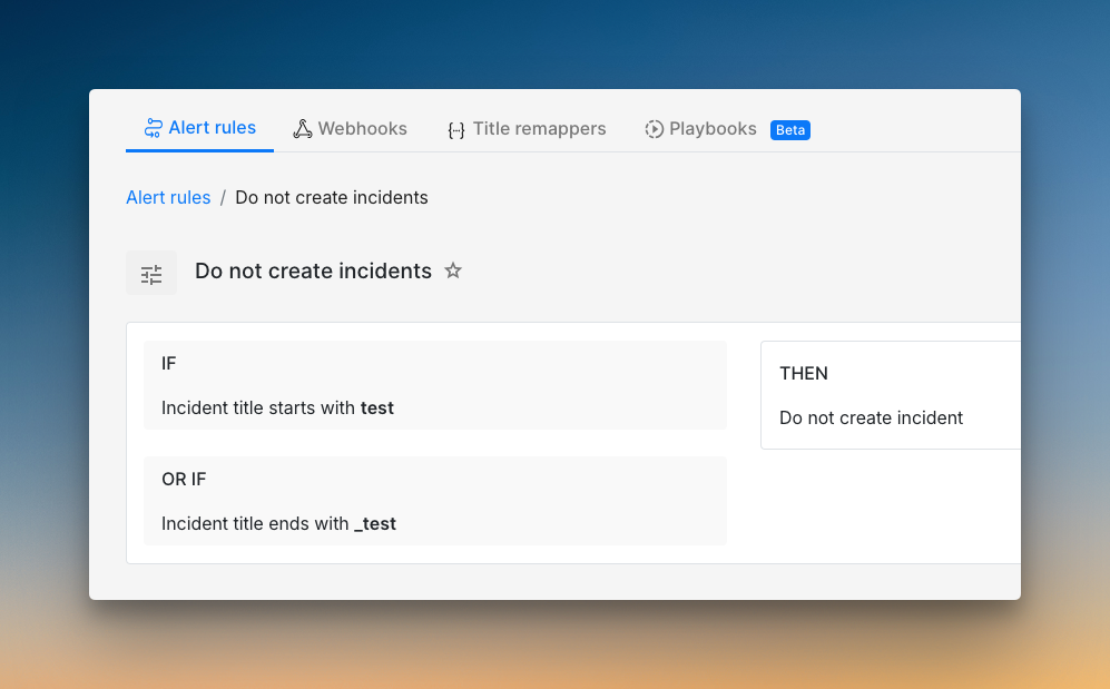 An example to reduce noise with Spike's alert rules