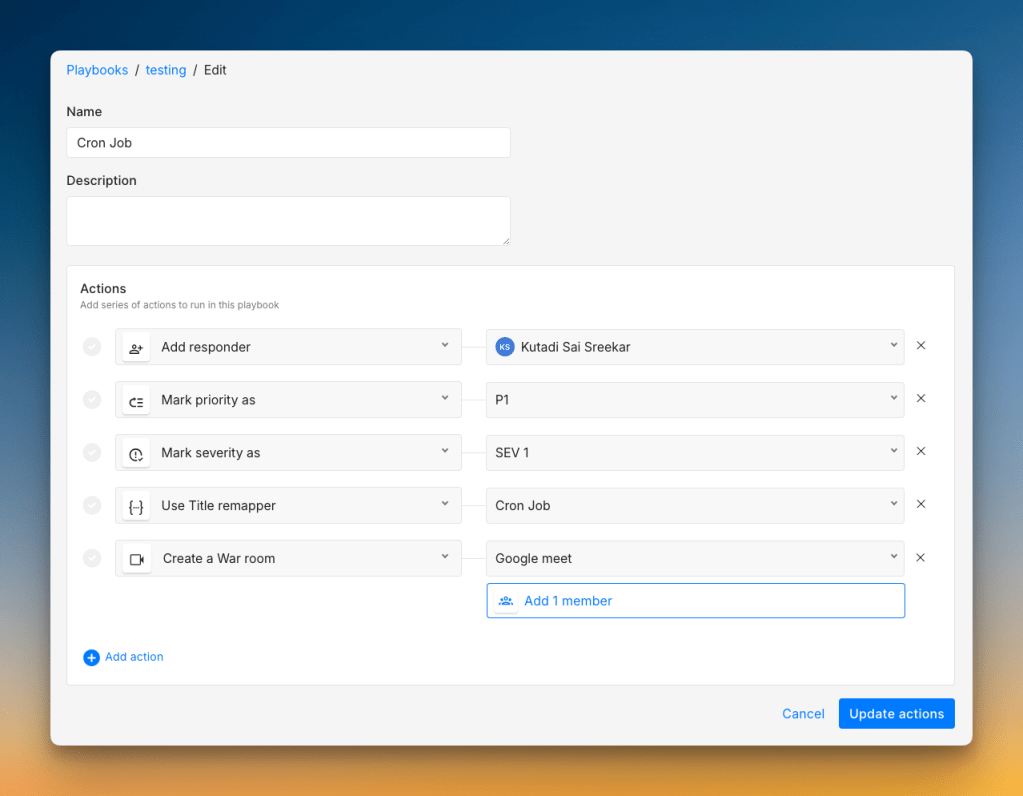 Example of a Playbook on Spike