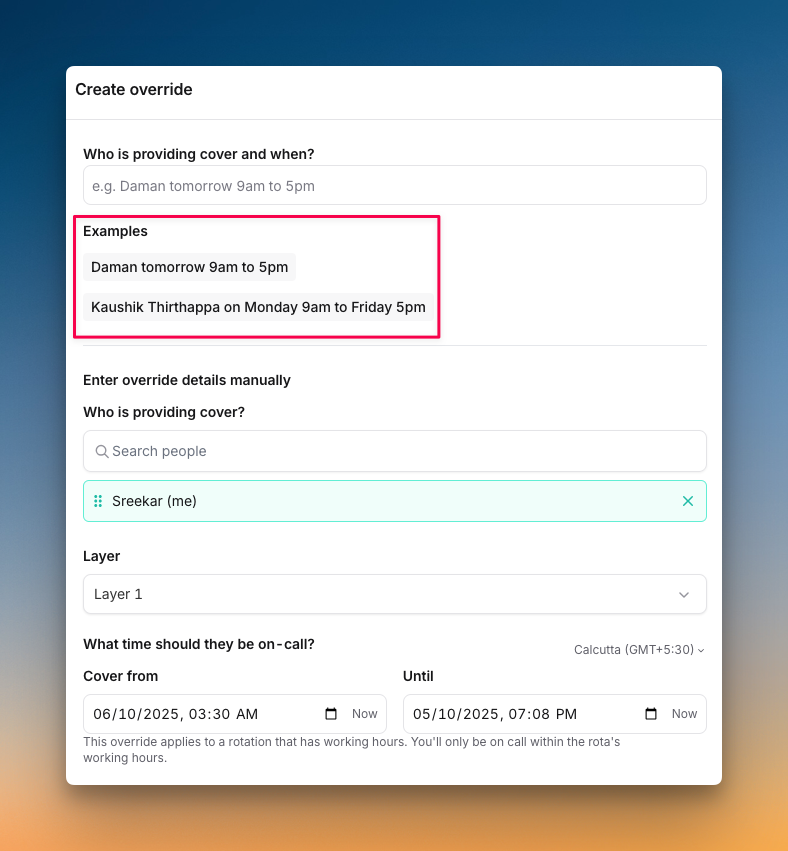 Plain language overrides (Incident.io)