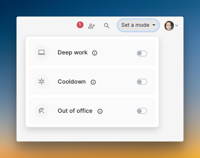 Spike’s work modes