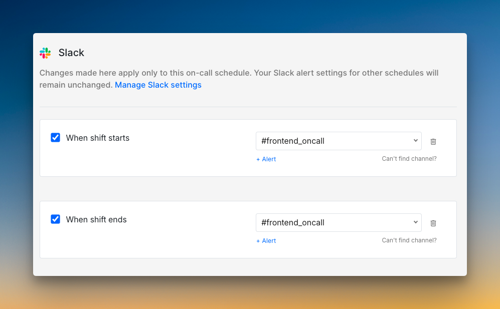 On-call handover notifications via Slack (Spike)