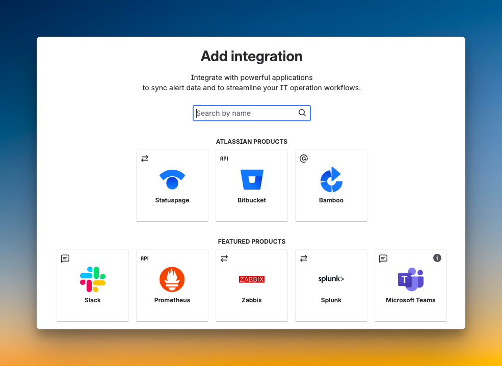 Adding integration in JSM