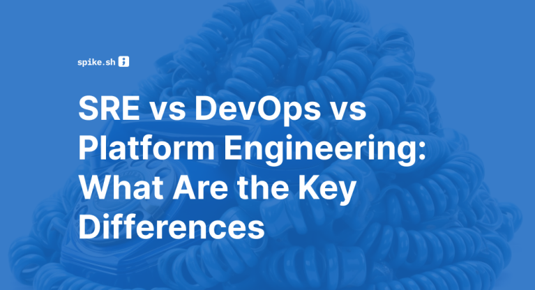 Blog cover titled "SRE vs DevOps vs Platform Engineering: What Are the Key Differences"