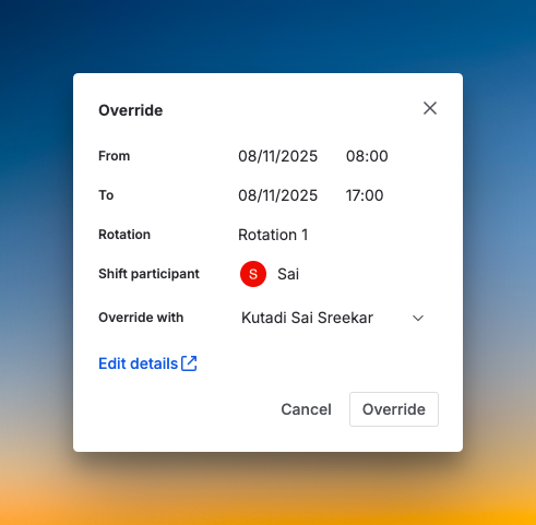 No option to add comments to override (JSM)