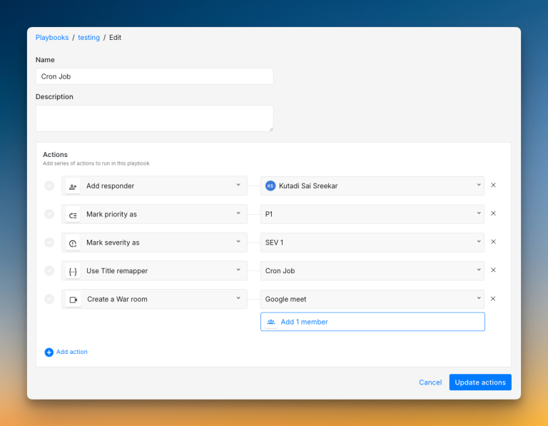 Example of a Playbook (Spike)