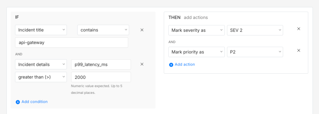 Alert routing rule set up on Spike