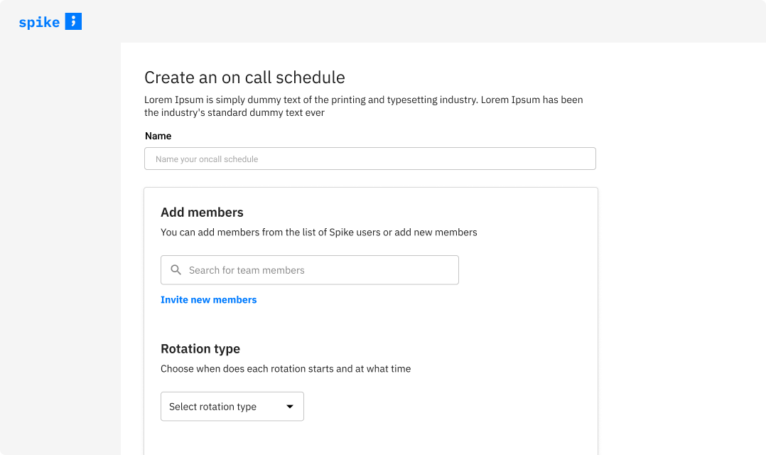 Create simple on-call schedule on Spike.sh